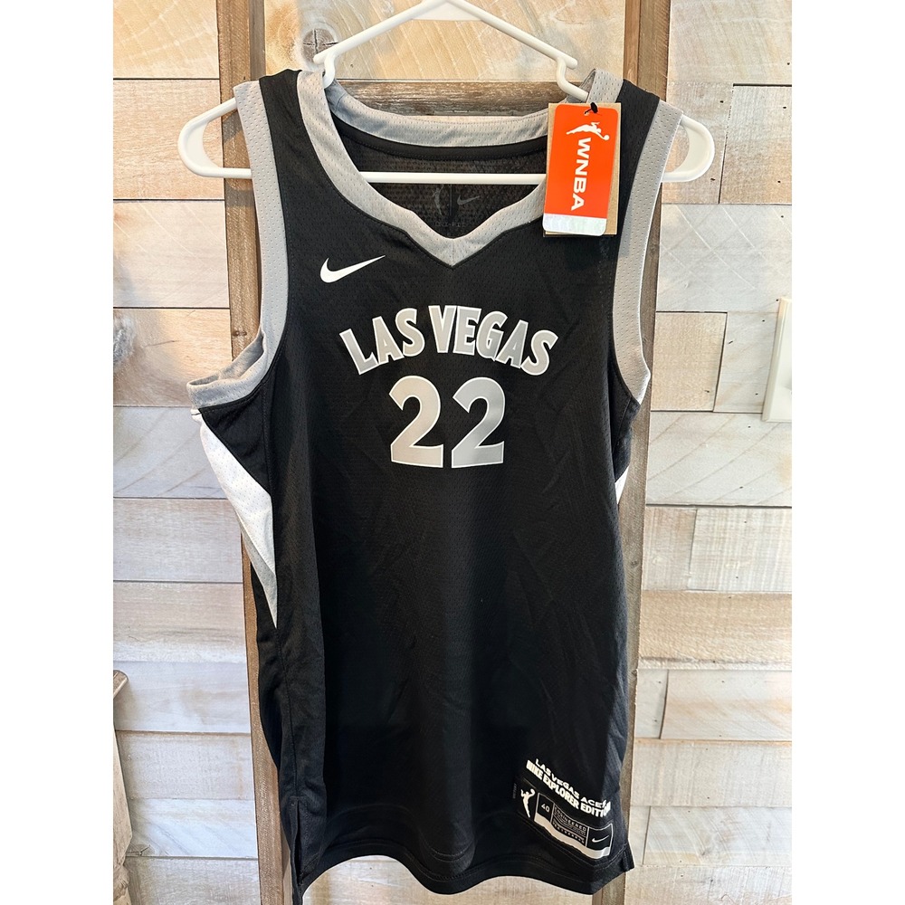 Nike WNBA Las Vegas Aces A'ja Wilson 22 Explorer Edition Jersey Black Small